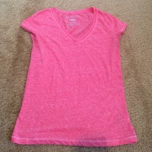Aeropostale peach and white tshrit