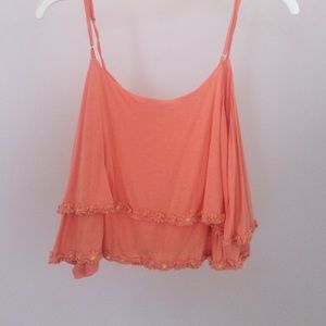 Peach Cropped tankTRADE ONLY