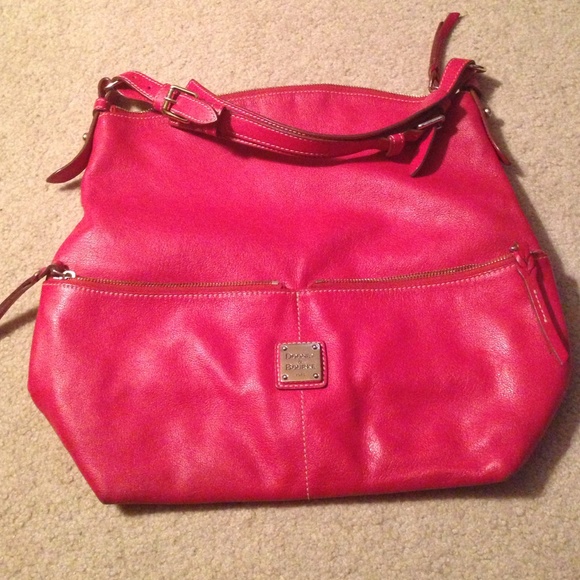 Genuine leather multi pocket bucket bag