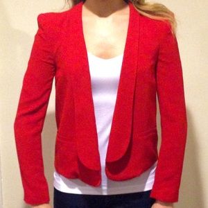 Hot! Red Blazer with Modern Shoulder Pads