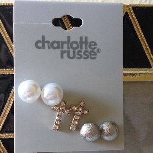 Charlotte Russe 3-piece earring set