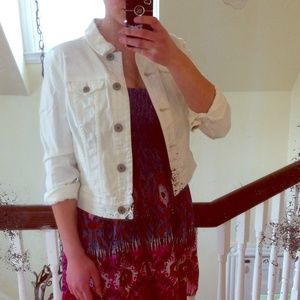 American Eagle White Denim Jacket