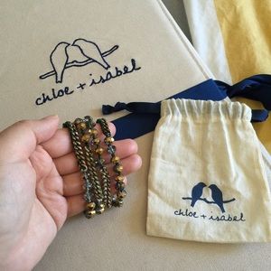 C + I Bead + Chain Multi Wrap Bracelet