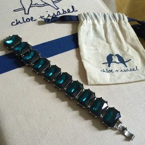 C+I Color Code Teal Statement Bracelet