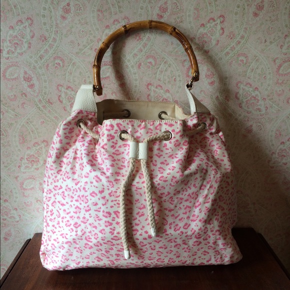 J. McLaughlin vintage pink leopard handbag