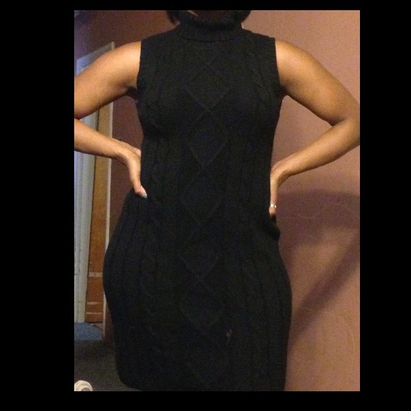 Blk turtleneck dress