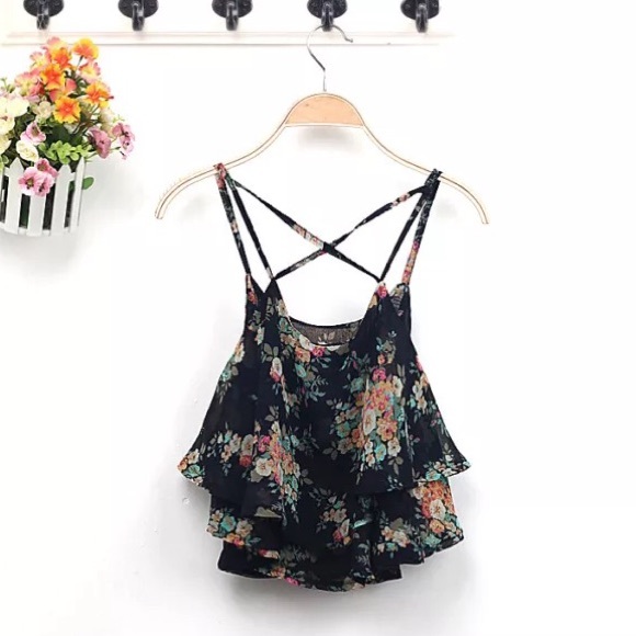 Independent designer  Tops - Strappy floral tank NWT