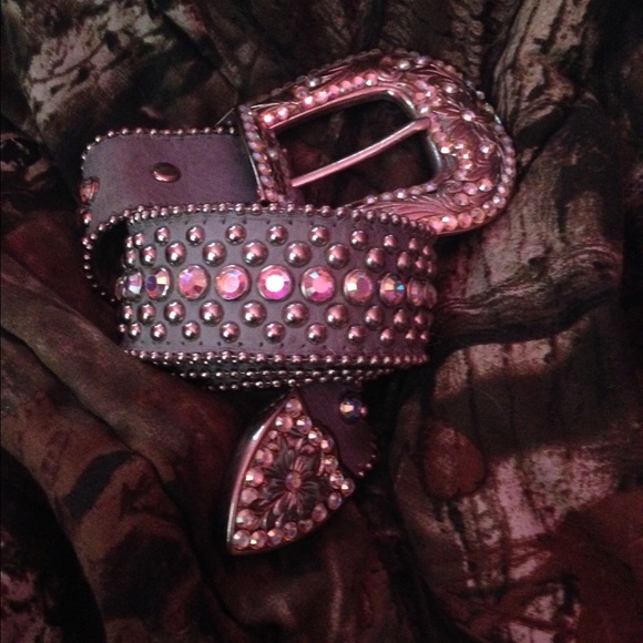 Teal jeweled belt
