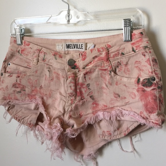 Brandy Melville Denim - Brandy Melville size 40/small cut off floral short