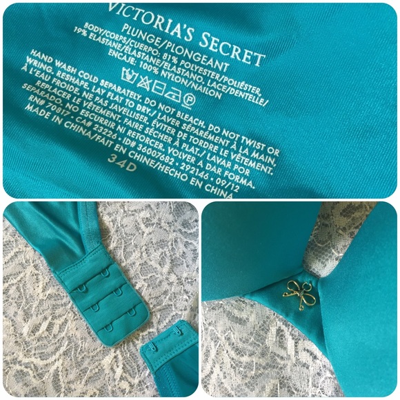 ❌SOLD❌ Victoria's Secret push up bra. Blue, 34D. - Picture 4 of 4