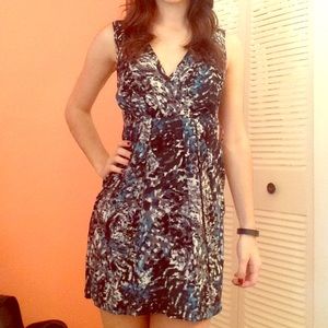 Deep V Blue Cocktail Dress