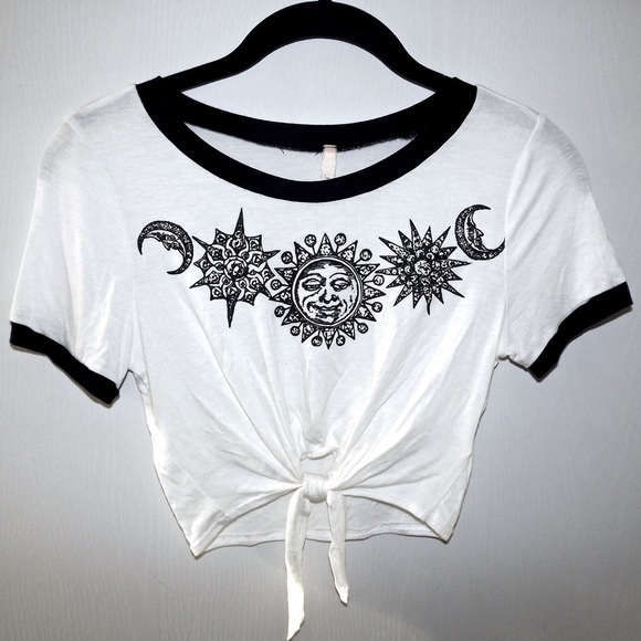 Brandy Melville Tops - White Brandy Melville Inspired Astrology Crop