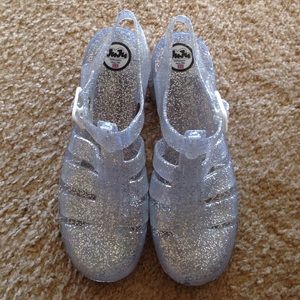 sparkly jelly heels