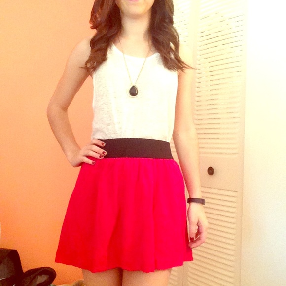 Cherry Red Skater Skirt