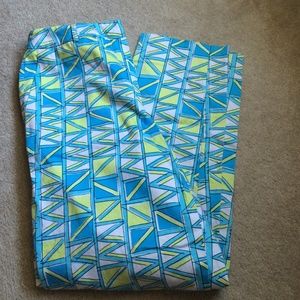 Vintage Geo Patterned "Skinny" Stretch Pants