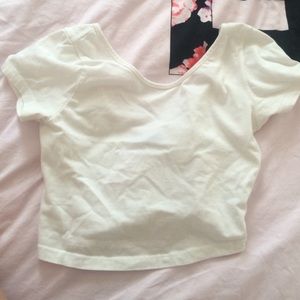 Brandy Melville white cropped top