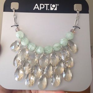 Crystal Necklace w/ Mint Beads