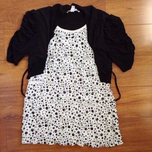 Polka Dot Ruffle Top