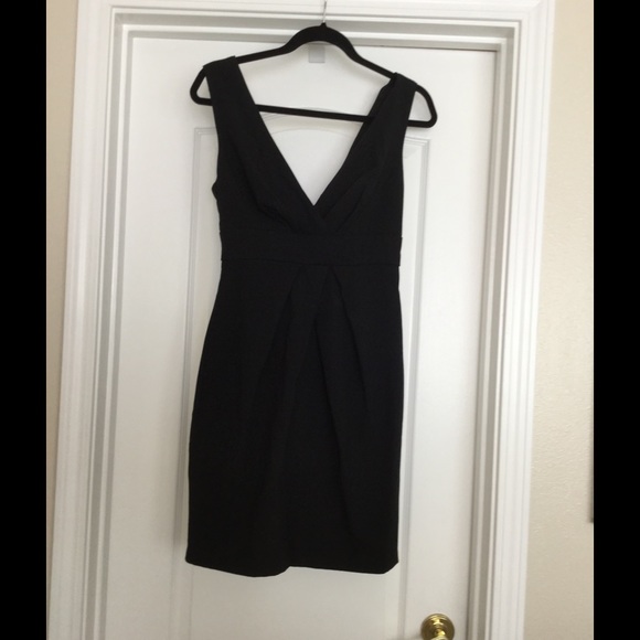 Forever21 black origami detail sheath dress M