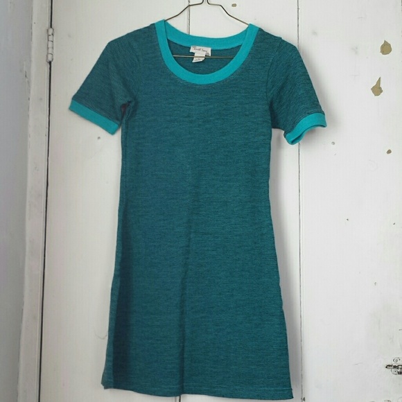 Turquoise and Black woven dress - Picture 1 of 4
