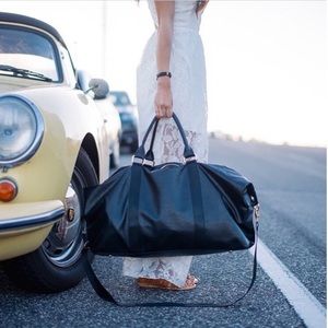 Black weekender duffel