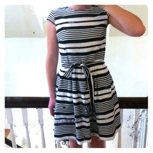 Striped dress with bow, Betsey Johnson