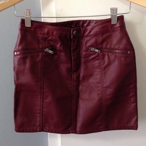 Faux Leather Skirt