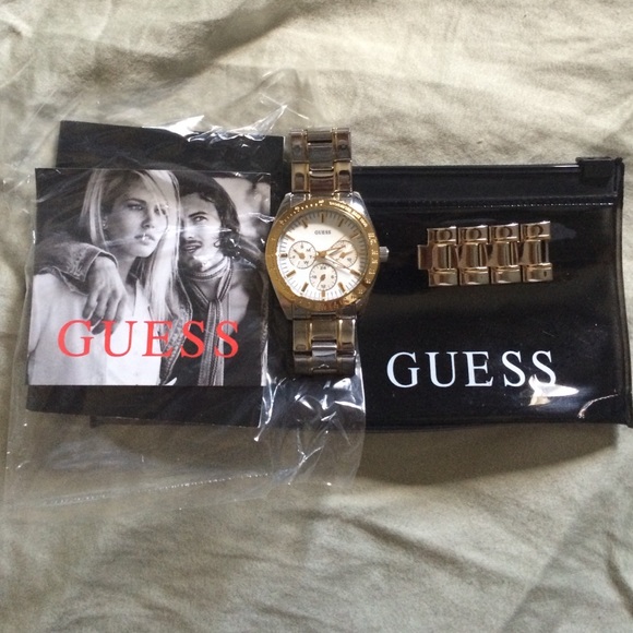 Dual Toned Guess Watch