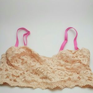 Victoria's Secret Bralette Nude Lace - Large