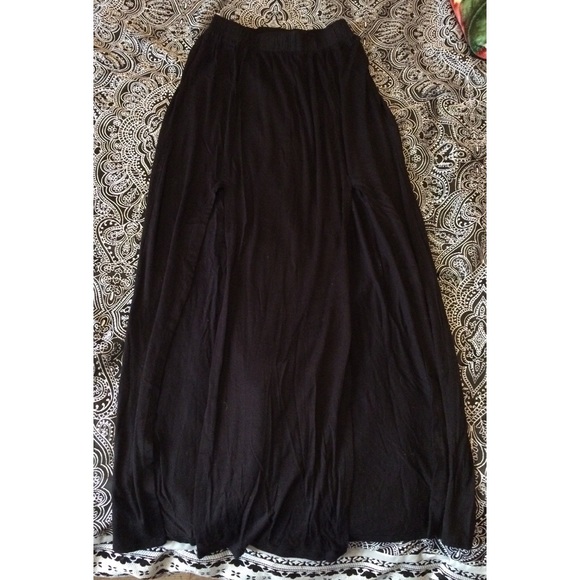 Black Maxi Skirt with slits