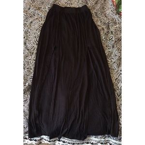 Black Maxi Skirt with slits