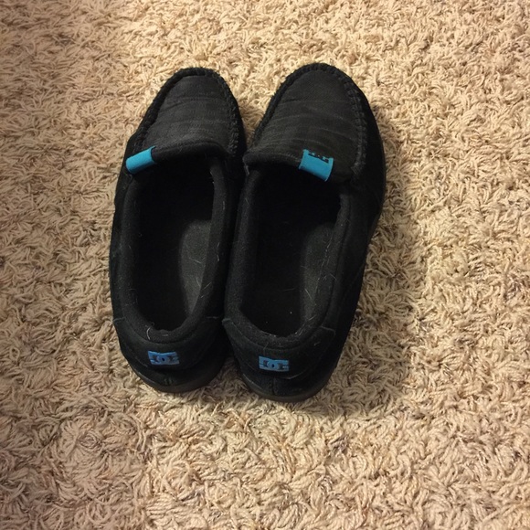 DC black slip-ons