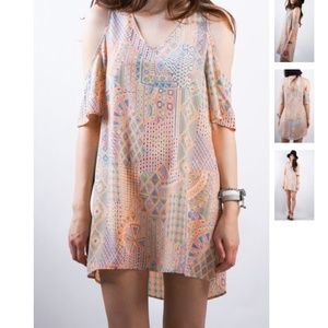 Shoulder cut out shift dress