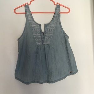 Jean white tribal hollister tank