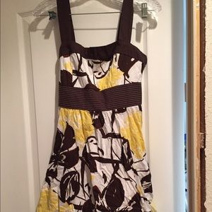 Brown and Yellow floral dress