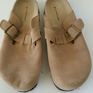 Brown clogs