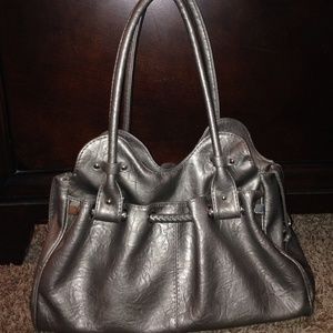 Silver metallic finish purse