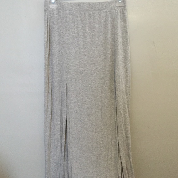 Hearhered Light Gray Maxi Skirt