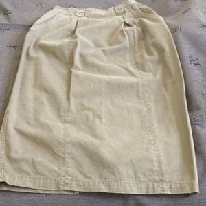 Liz Claiborne Olive Kakhi Cotton Skirt