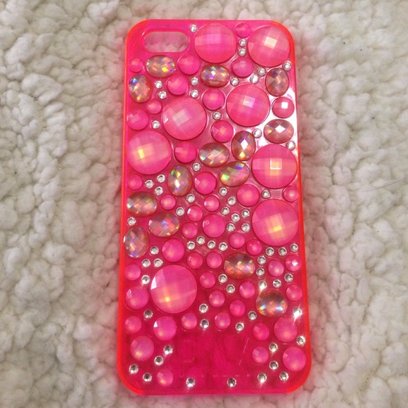 Victoria's Secret PINK neon pink iPhone 5 case
