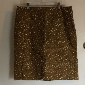 Merona olive abstract print cotton pencil skirt