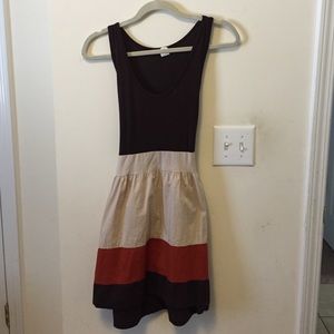 Brown and orange dress