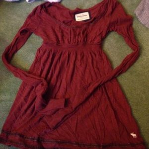 Maroon long sleeve Abercrombie