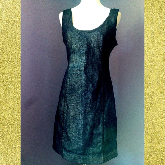 Iridescent denim Paris Hilton dress