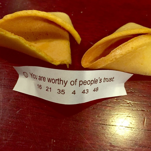 My fortune today! I am a trustworthy Posher
