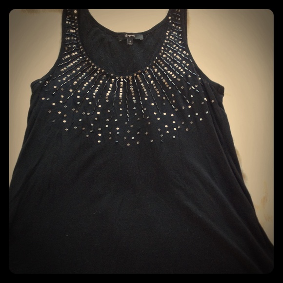 Express sequin top