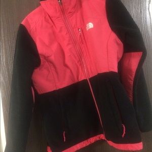 Pink and black northface