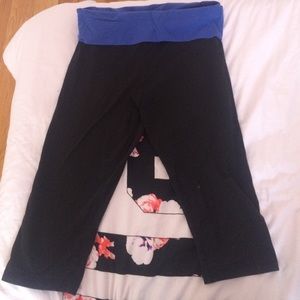 Pink cropped yoga pants