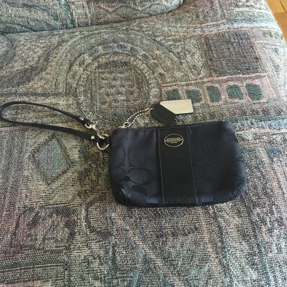 Black coach wristlet