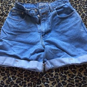 Light blue high waisted shorts